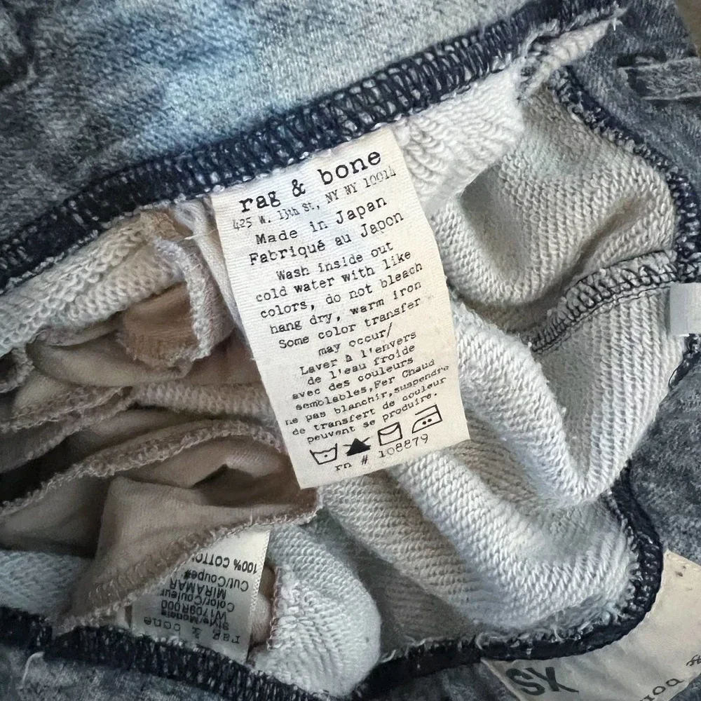 Rag & bone miramar jogger denim heavily distressed sweatpants french terry XS - Picture 8 of 8